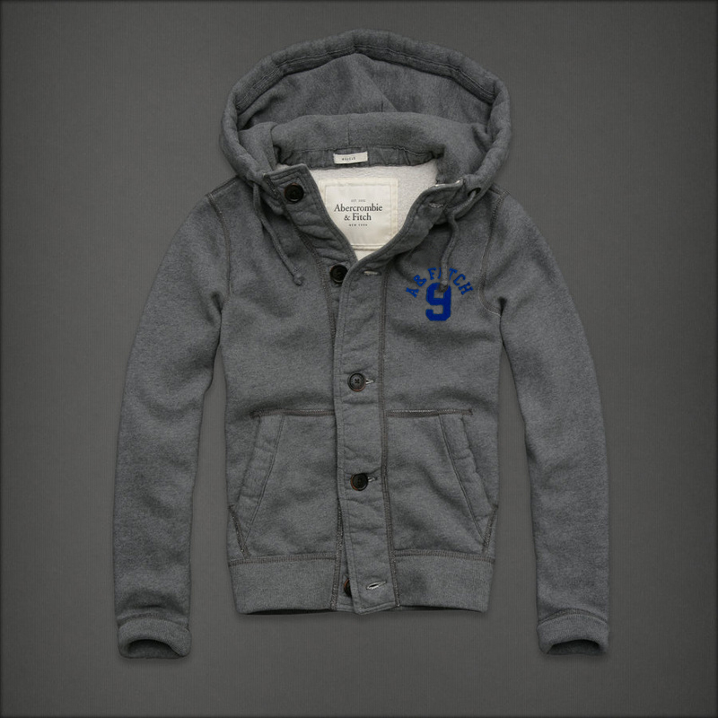 Abercrombie Fitch Hombres Con Botón Capucha AF6492